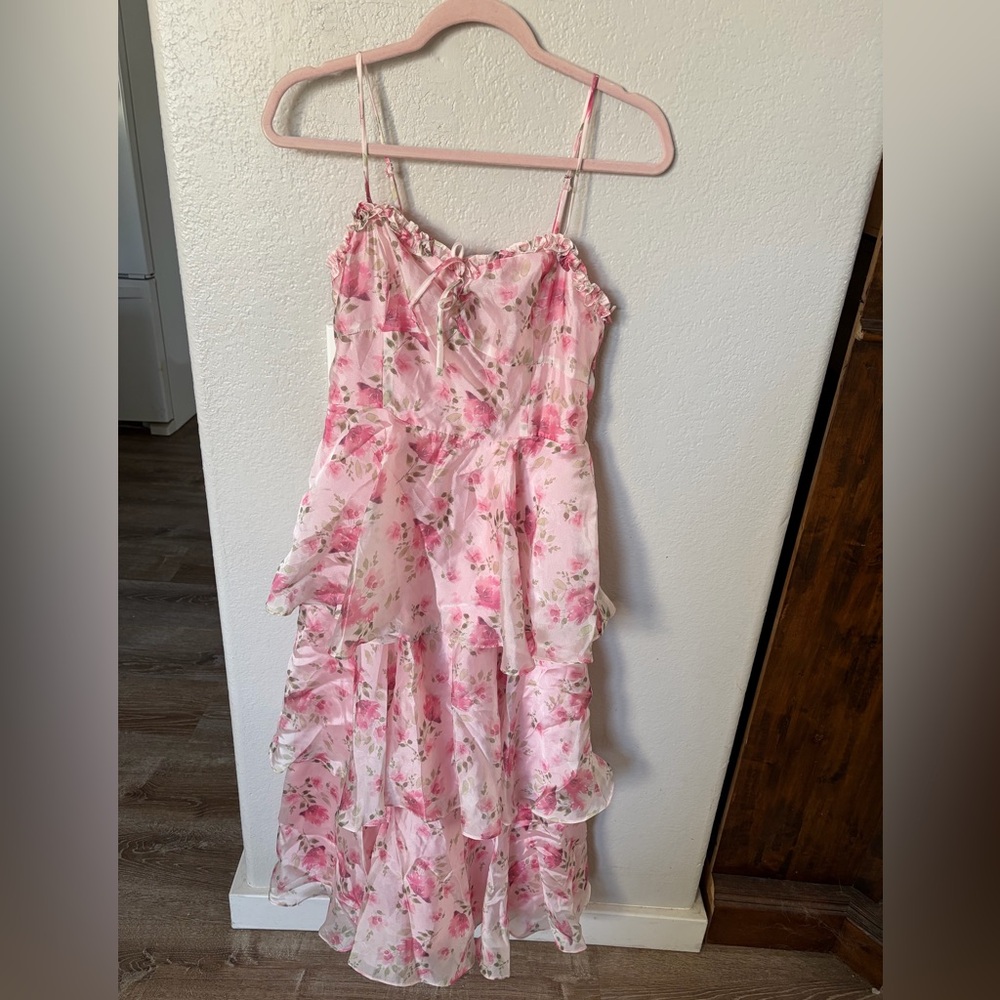 Lulu's Pink Ruffle Dress